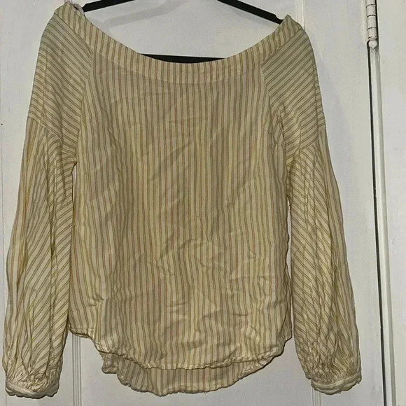 Anthropologie Maeve Stripped Spring Summer Long Sleeve Linen - Picture 2 of 7